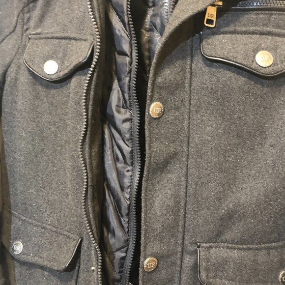 Vintage Urban Republic Charcoal Gray Wool Military Jacket Kid's Size 8 - Picture 7 of 9